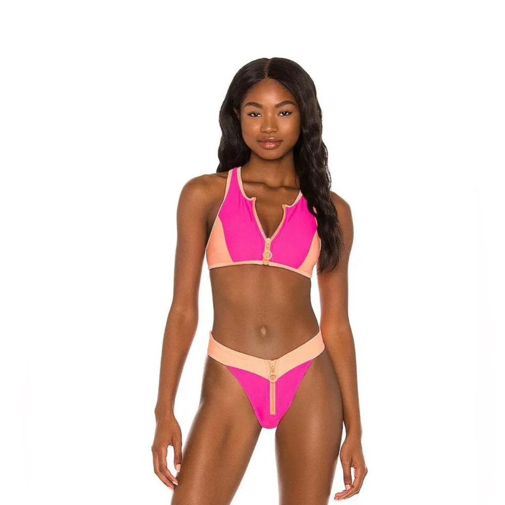 NEVER WORN Adam Selman Sport High Dive Bikini Top and Bottom, size XS